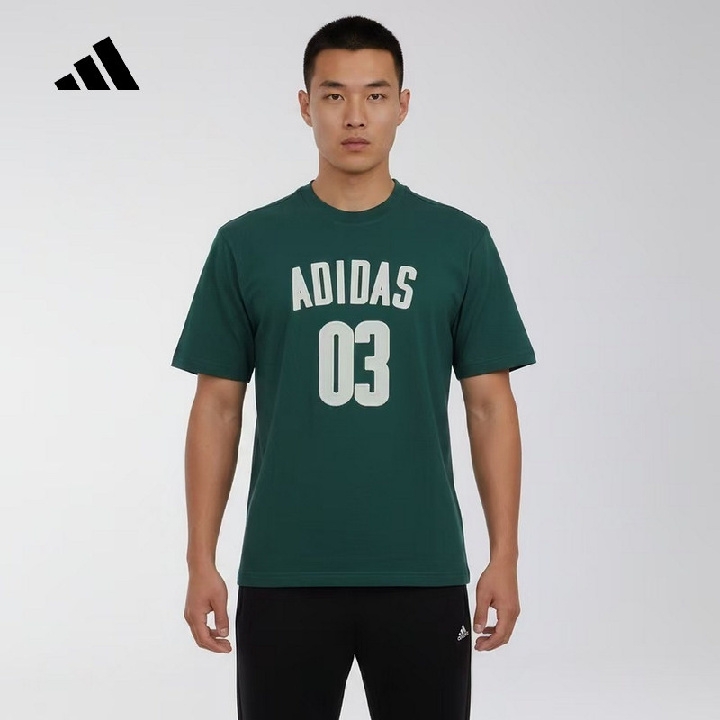 adidas阿迪达斯足球风棉质大号半袖2026夏男运动短袖T恤 KZ1251
