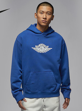 Nike耐克Jordan Rare Air男子针织蓝色连帽卫衣套头衫 IB3004-485