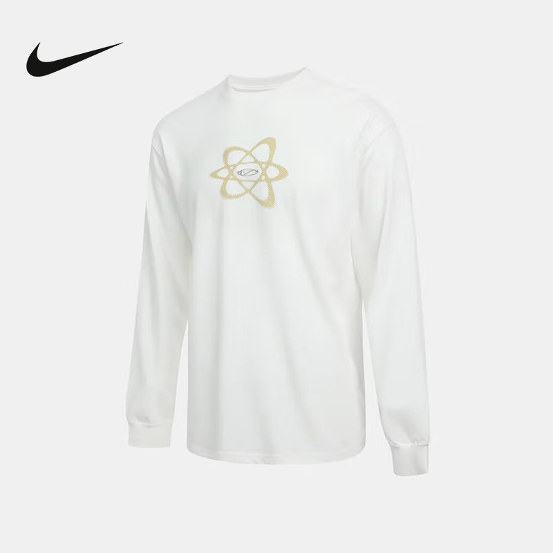 Nike耐克男宽松长袖T恤莫代尔舒适厚实圆领套头打底衫HV0149-133