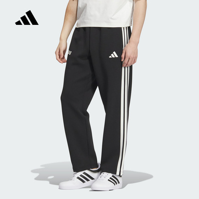 adidas阿迪达斯健身跑步运动风裤子2025秋男双面针织长裤 KC5317