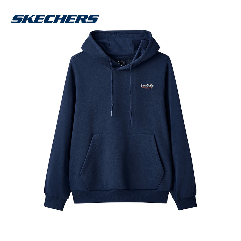 Skechers斯凯奇女装 秋冬新款运动针织连帽套头卫衣L424W088