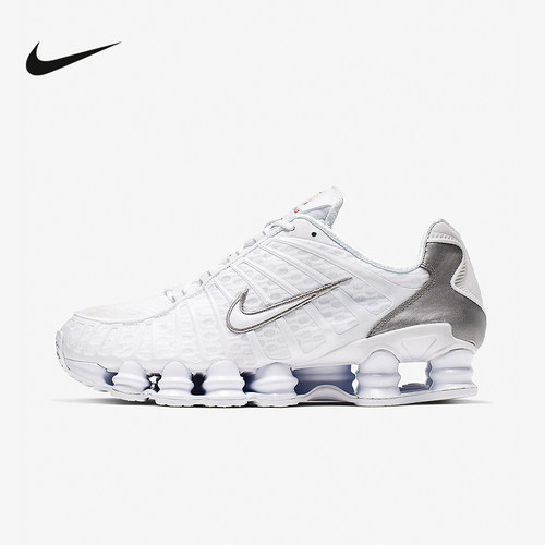 NIKE耐克男鞋SHOX TL 白银 复古老爹鞋全掌气柱跑步鞋AV3595-100