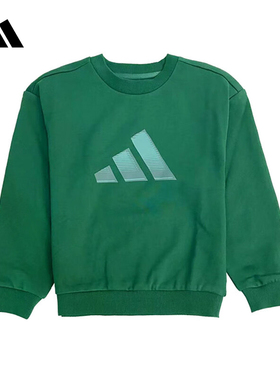 adidas阿迪达斯男女大小儿童套头衫2025秋宽松运动卫衣 KS0645
