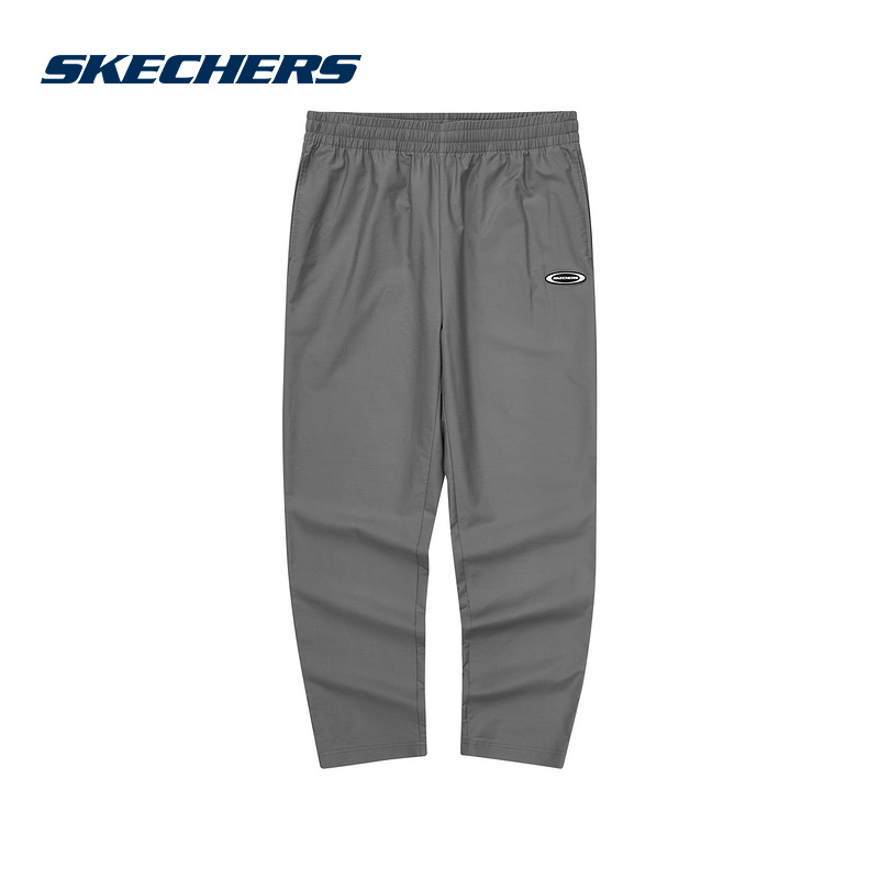 Skechers斯凯奇舒适直筒长裤男子复古休闲运动裤 L224M055/040R