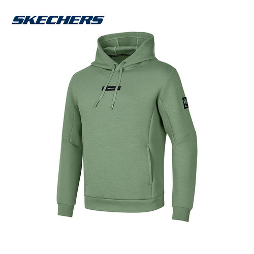 Skechers斯凯奇冬季男上衣连帽休闲卫衣套头衫 P424M013-03LX