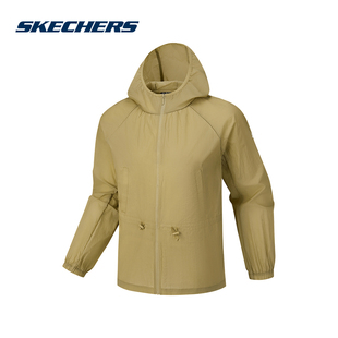 SKECHERS斯凯奇新品 L226W043 2026夏女士梭织外套运动休闲连帽衫