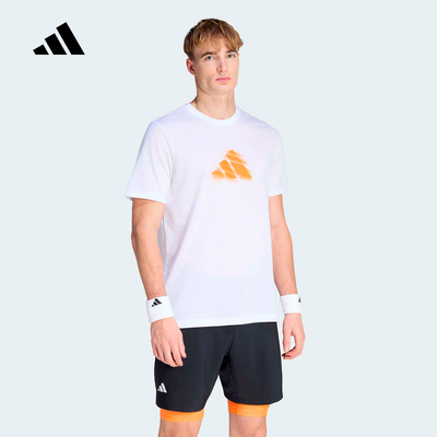 adidas阿迪达斯网球运动服速干半袖CLAY IS NOT夏男短袖T恤KB9429