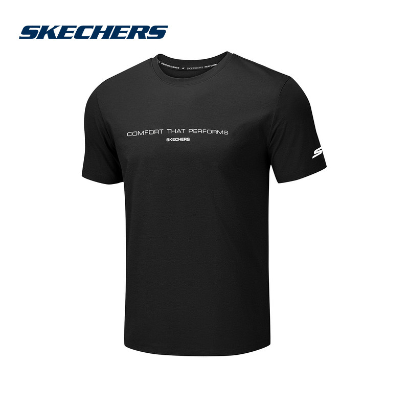 Skechers斯凯奇2026夏季男士舒适运动短袖休闲针织T恤衫 P226M089图片