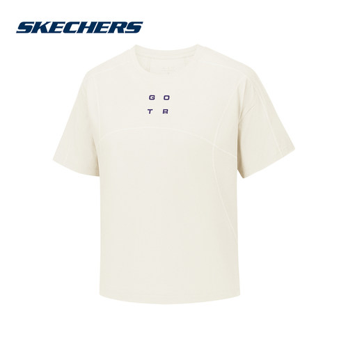 SKECHERS斯凯奇新品2026夏女子运动短袖简约休闲圆领T恤 P226W050