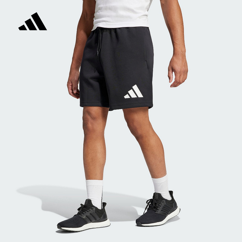 adidas阿迪达斯透气舒适跑步五分裤中裤2025夏男针织短裤 JD4900