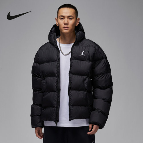 JORDAN耐克男子棉服宽松夹克冬新款保暖防泼水棉衣外套HV0533-010