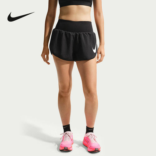 NIKE耐克女子梭织短裤夏季训练透气高腰大勾跑步运动裤IF1474-010