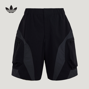 adidas阿迪达斯三叶草工装短裤2026夏男拉链口袋梭织五分裤LE7346