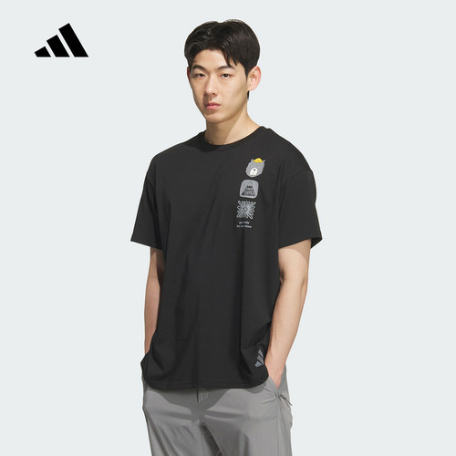 adidas阿迪达斯男子2026夏季新款圆领户外凉感运动短袖T恤KE3720