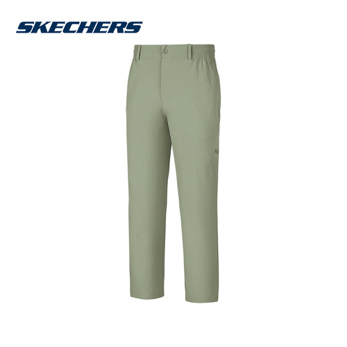 Skechers斯凯奇26夏季男子运动休闲裤直筒宽松梭织长裤 P226M060