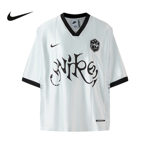 095 宽松蕾丝印花运动T恤II1939 NIKE耐克女子复古风短袖 球衣夏季