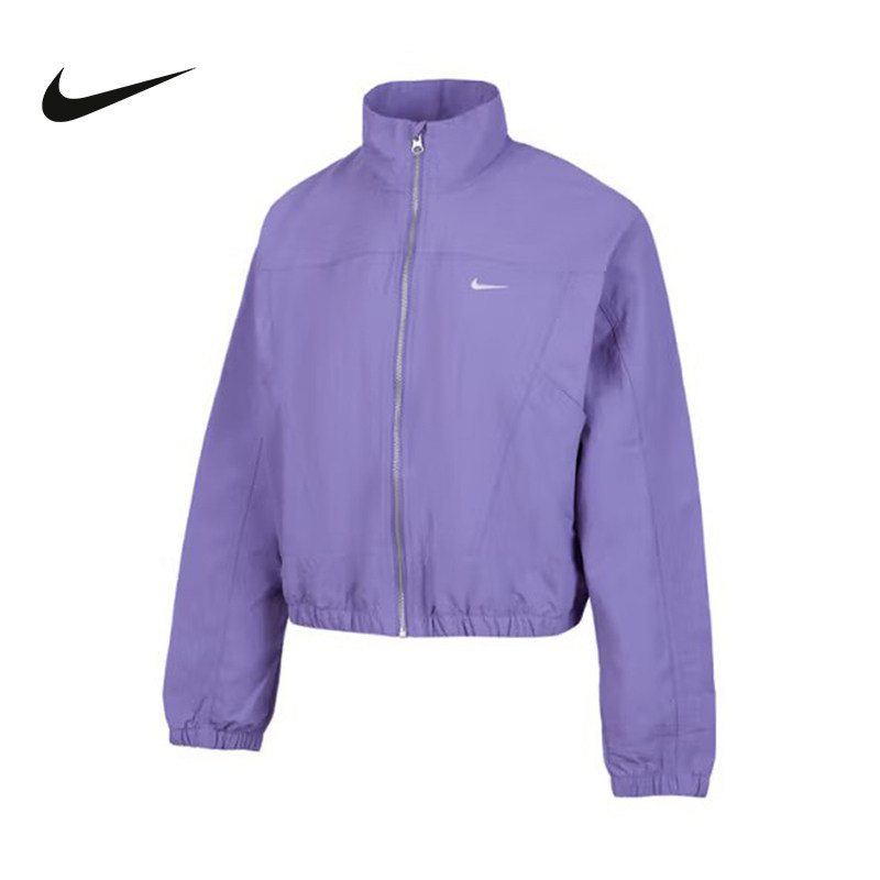 耐克NIKE新品2025夏女梭织夹克运动休闲时尚短款外套 HJ1000-527