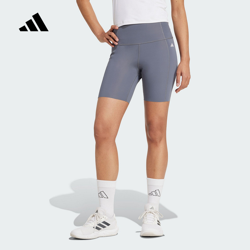 adidas阿迪达斯「OPTIME超感绷带」短裤2025夏女健身紧身裤JZ4345