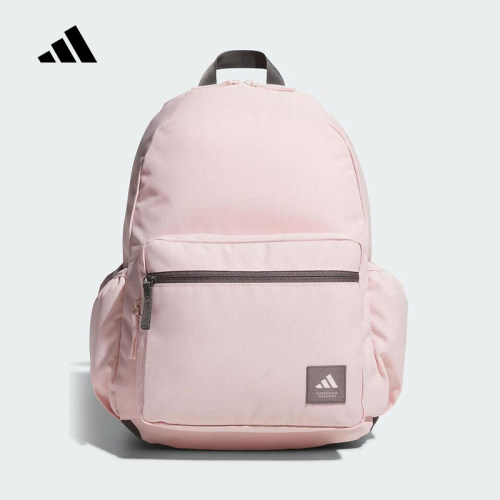 adidas阿迪达斯学生书包大容量舒适粉色2025冬中性双肩背包KF0115