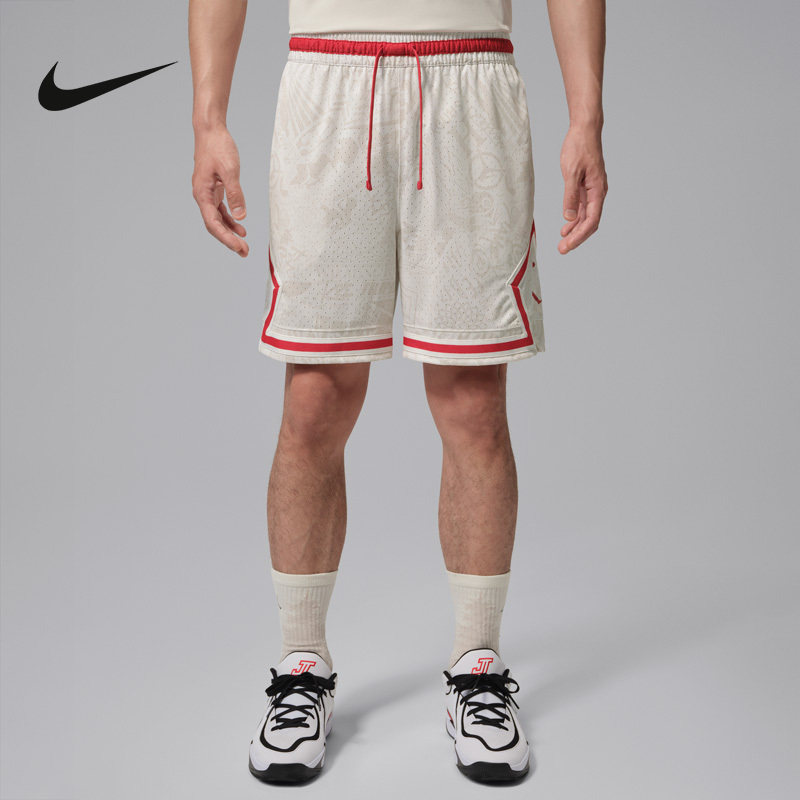 NIKE耐克男短裤夏季Jordan满印图案宽松透气篮球运动裤IM7769-030
