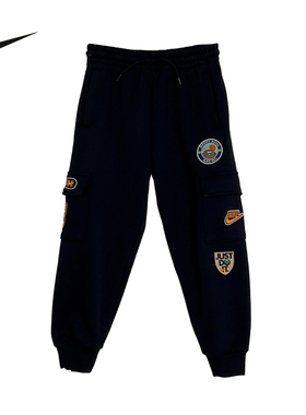 NIKE耐克男女童运动裤25冬新款图案印花性针织休闲长裤IQ2822-010