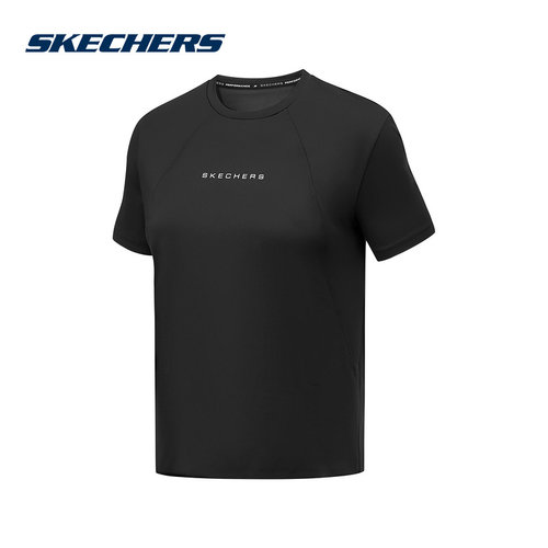 Skechers斯凯奇夏季女士休闲运动短袖舒适宽松T恤 P225W013/0018