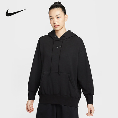 Nike耐克卫衣女子2026春季新款宽松背后图案连帽套头衫HV8103-010