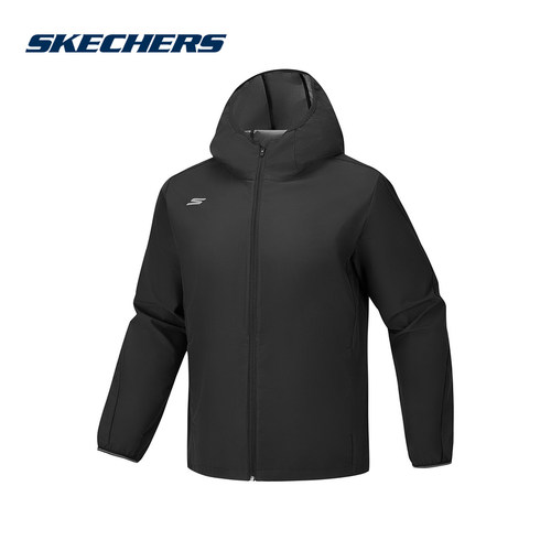 Skechers斯凯奇2026春男士百搭休闲连帽梭织外套 P126M021/0018