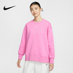 Nike耐克女子圆领卫衣25冬新款加绒保暖刺绣运动套头衫FZ4271-675