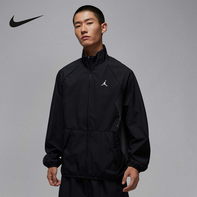 Nike耐克外套男25秋新款JORDAN热身运动服梭织立领夹克HF9886-011