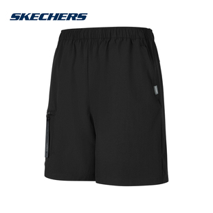 Skechers斯凯奇2026新款夏季女士舒适透气休闲梭织短裤 P226W126