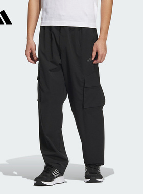 adidas阿迪达斯多口袋工装裤冬男拒水防泼梭织长裤子JM9159