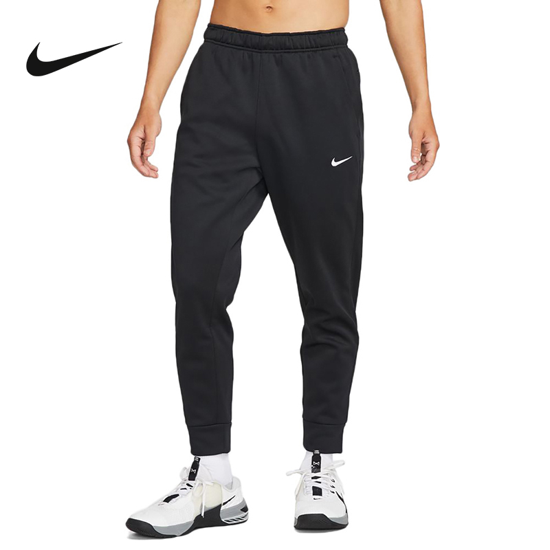 耐克男子长裤NIKE THERMA-FIT 运动加绒收口宽松长裤DQ5406-010