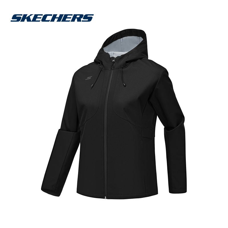 Skechers斯凯奇2025秋女子运动休闲连帽梭织外套 P325W067/0018