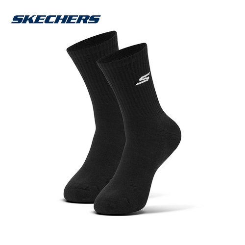 Skechers斯凯奇男款中筒袜简约舒适透气休闲袜子 P425M241/038R