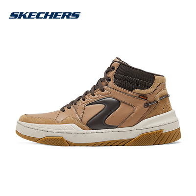 SKECHERS斯凯奇冬季男款厚底弹性高帮运动鞋休闲鞋232874-WTG