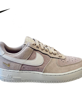 耐克女鞋2026春季AF1空军一号翻毛皮粉紫金钩厚底板鞋 IQ9964-600