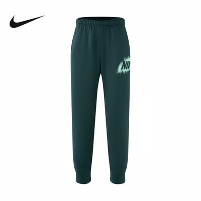 Nike耐克男裤子冬新款logo图案针织运动裤休闲跑步长裤HV4066-390