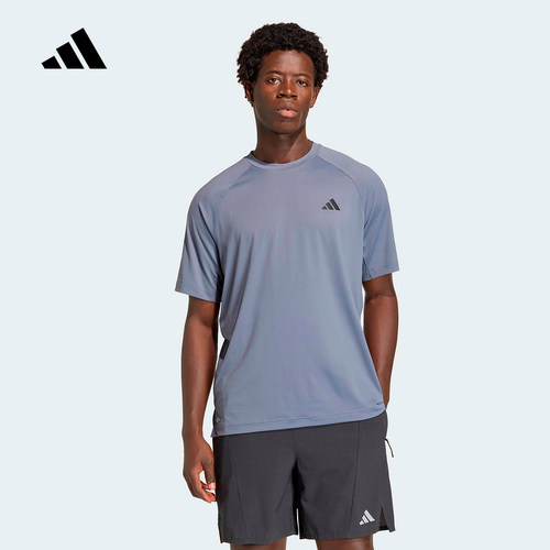 adidas阿迪达斯2026夏季男子时尚舒适运动休闲圆领短袖T恤 KS5576