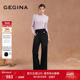 GEGINA吉吉娜秋冬季 干练气质显瘦喇叭裤 新品 高腰黑色百搭休闲裤