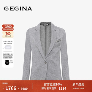 外套短款 收腰一粒扣西装 高级时髦小西服女 新品 GEGINA吉吉娜早春季
