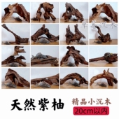 淡水性笔记20CM天然小沉木鱼缸造景躲避乌龟晒台纯紫柚木免煮泡包