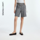 提花五分裤 设计感休闲裤 子2025年秋季 朗姿小香风肌理感短裤 新款