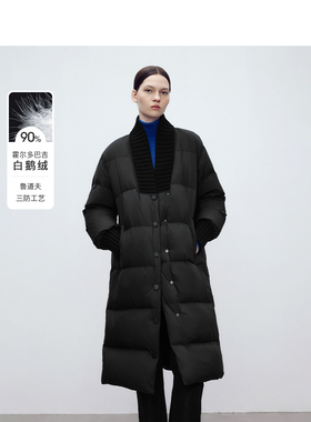 [朗姿奥莱]朗姿欧洲EiLEEN ELITEE霍尔多巴吉白鹅绒2024冬新款羽