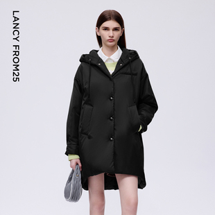 新款 朗姿欧洲EiLEEN ELITEE连帽宽松廓形棉衣棉服2025年冬季