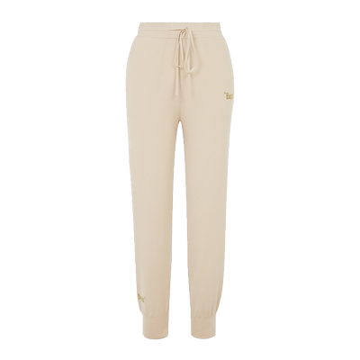 [朗姿奥莱]LANCY/俪雅春季新款针织长裤女抽绳高腰小脚休闲裤子女