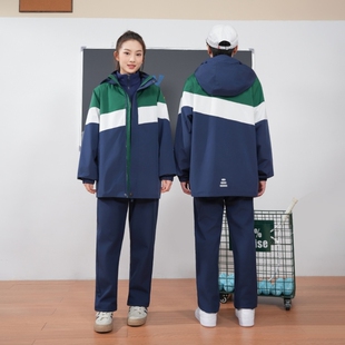 江西省九江市修水县中小学生统一校服冲锋衣三件套秋冬装班服套装