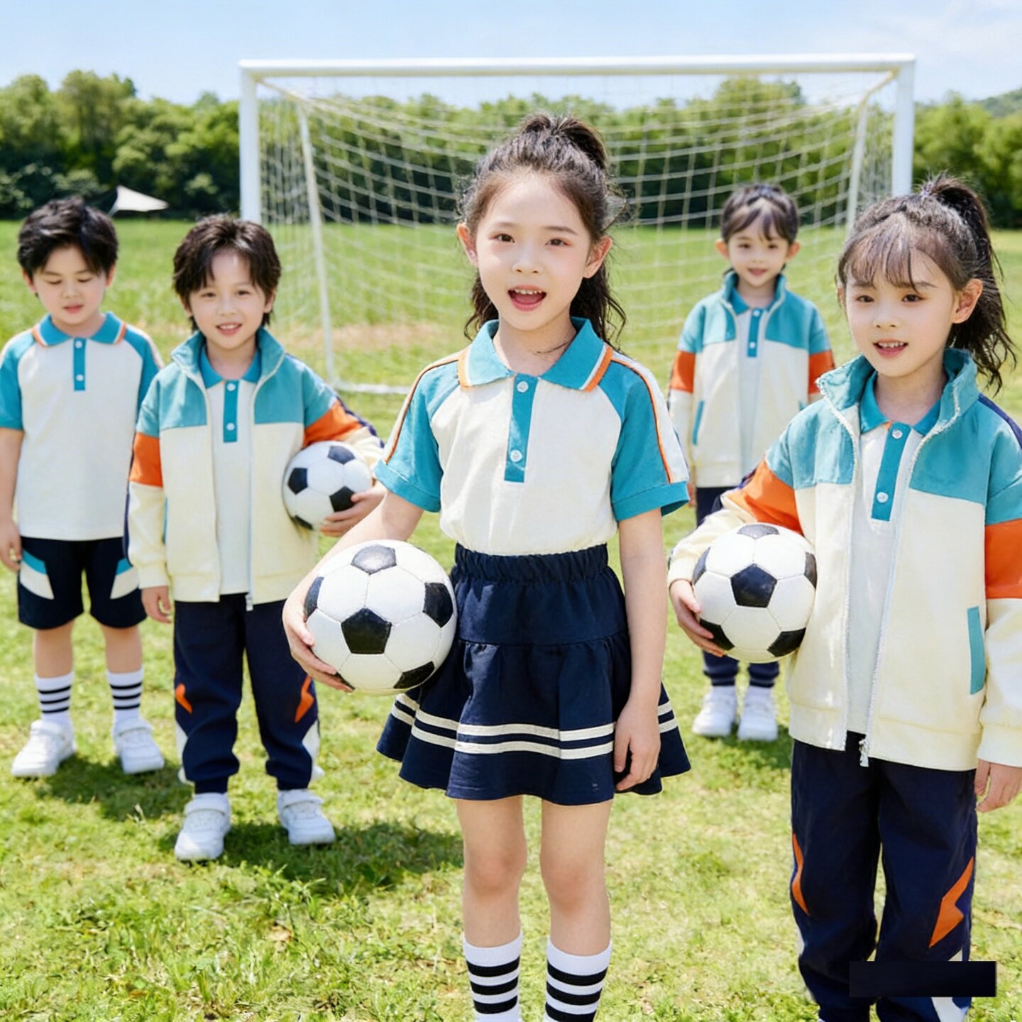 英伦风班服校服女套装运动服长袖亲子装夏季套装拼色学院四件套