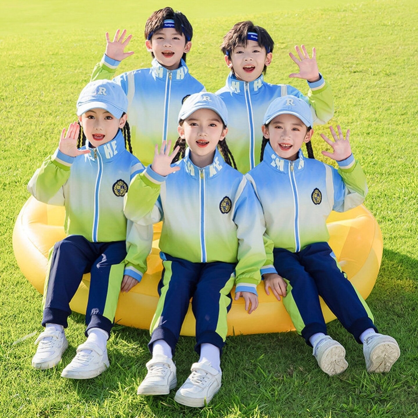 英伦风校服耐脏儿童亲子装运动套装春季童装中小学生内搭春夏装