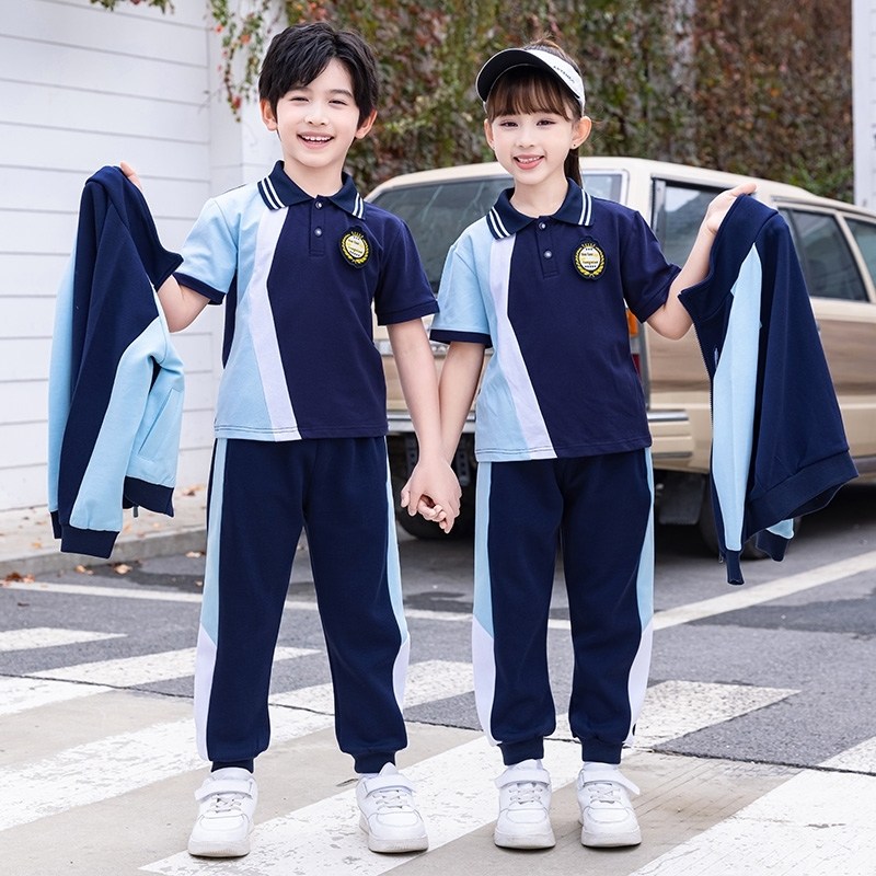 学院风班服加厚三件套马甲女童班夏秋春夏春秋季POLO衫两件套外套